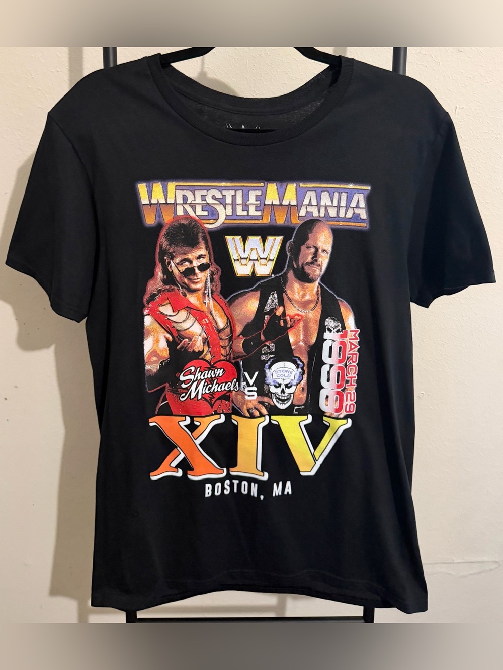 WWE WrestleMania XIV Shawn Michaels Stone Cold Steve Austin T-Shirt Men's M 2020